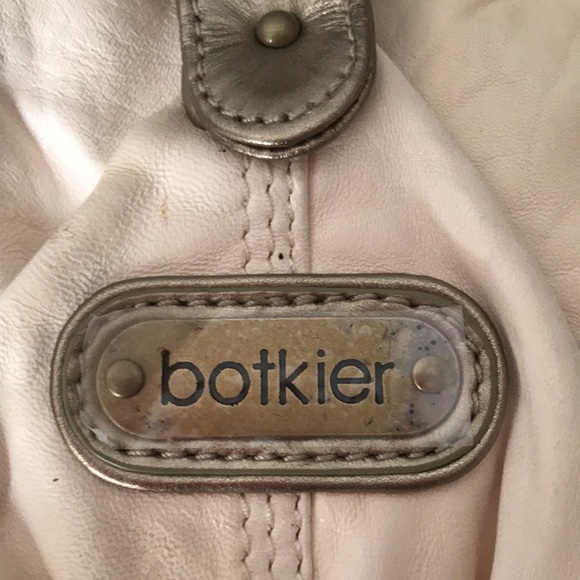 Botkier Bianca Ivory/Gold Leather Satchel Handbag - Picture 6 of 14